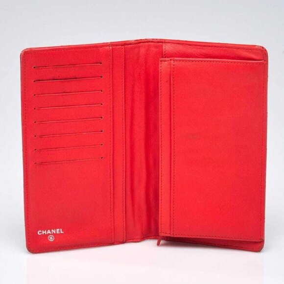 Chanel Orange Quilted Patent Leather Reissue L Yen Wallet - Picture 7 of 9